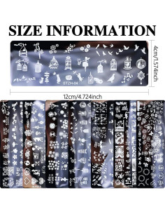 Kit de Estampado de Uñas JERCLITY 8 Placas Acero Inoxidable 2