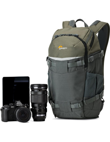 Mochila Lowepro Flipside Trek BP 250 AW Gris/Verde Oscuro