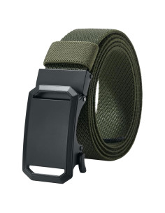 Cinturón Elástico Ajustable LionVII Verde 1.5" para Hombres