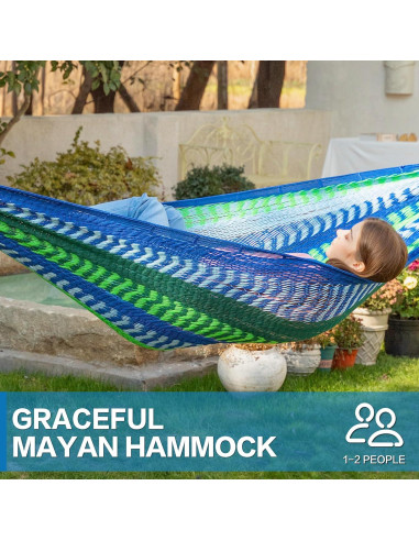 Hamaca Maya PNAEUT XL Tejida a Mano 272 kg para Exterior