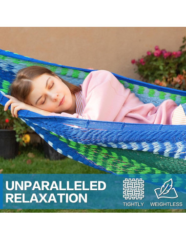 Hamaca Maya PNAEUT XL Tejida a Mano 272 kg para Exterior