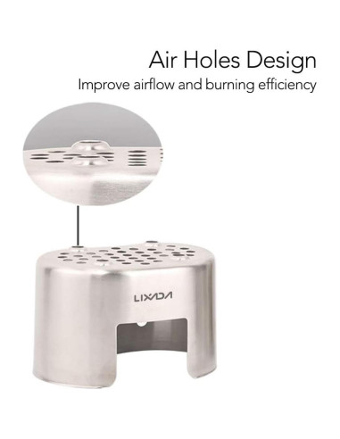 Cacerola Camping Lixada Acero Inoxidable con Estufa Madera