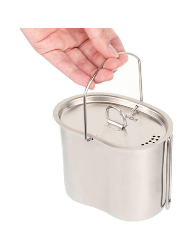 Cacerola Camping Lixada Acero Inoxidable con Estufa Madera