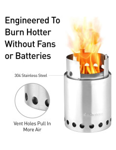 Estufa de Camping Solo Stove Titan Acero Inoxidable 0.47 kg 2