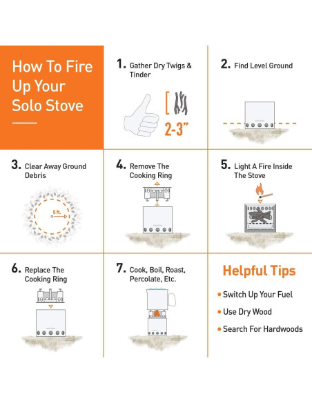 Estufa de Camping Solo Stove Titan Acero Inoxidable 0.47 kg