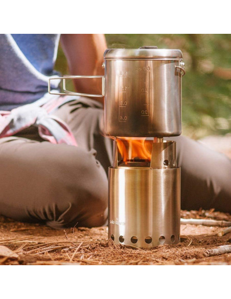 Estufa de Camping Solo Stove Titan Acero Inoxidable 0.47 kg