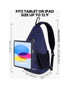 Mochila Cruzada WATERFLY AW06 18L Azul Multi-Compartimento 2