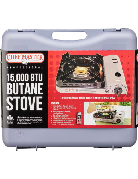 Estufa de Camping Chef Master 15,000 BTU Portátil