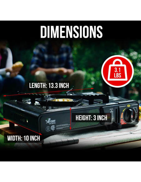 Estufa de Camping JoChef Butano 9,500 BTU Portátil