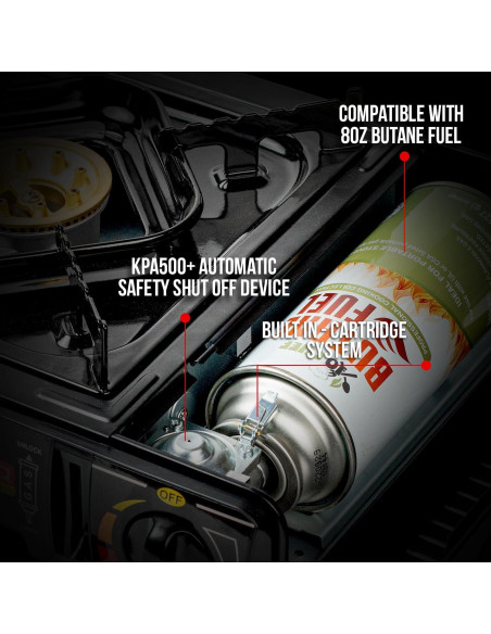 Estufa de Camping JoChef Butano 9,500 BTU Portátil