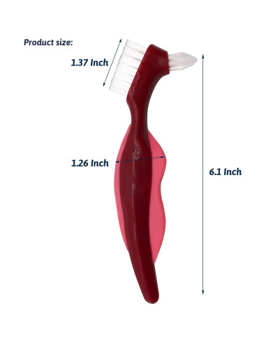 Cepillo de Dientes Uouovo para Dentaduras Duras - Paquete de 4