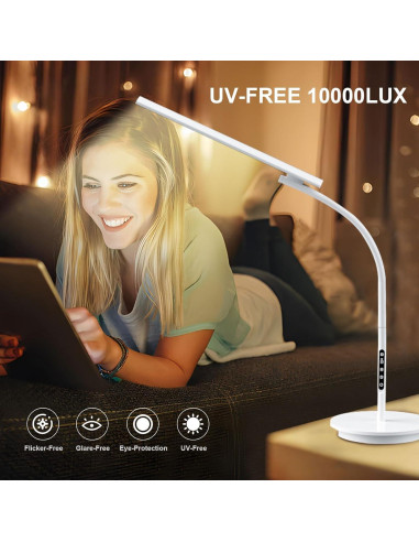 Lámpara de Terapia de Luz SIYUAN 10000 Lux con Control Remoto