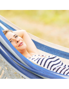 Hamaca Boho YAERSI con Borlas 200x150cm hasta 204kg 2