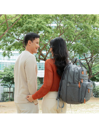 Mochila de Pañales BabbleRoo XL Gris Oscuro 40L Expandible