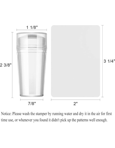 Kit de Estampado de Uñas AddFavor 6 Piezas con Estampador