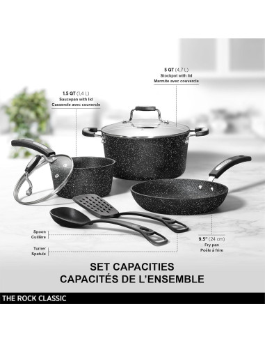 Set de Utensilios de Cocina Starfrit The Rock 7 Piezas