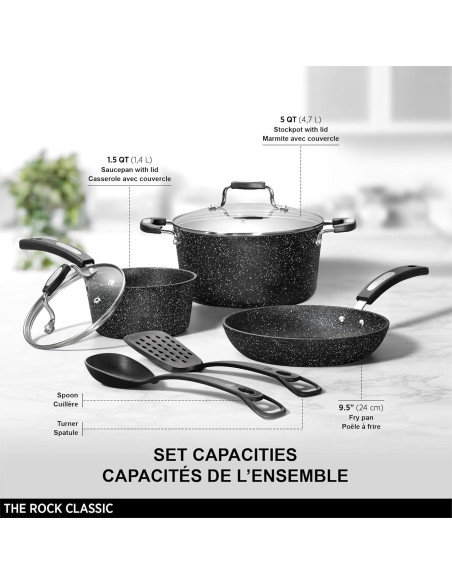 Set de Utensilios de Cocina Starfrit The Rock 7 Piezas