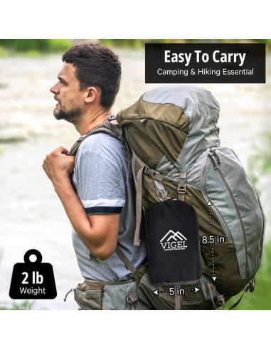 Hamaca Camping Vigel Doble XL 226kg Nylon Portátil