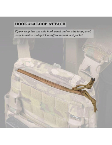 Inserto Superior Cremallera JFFCESTORE para Chaleco Táctico