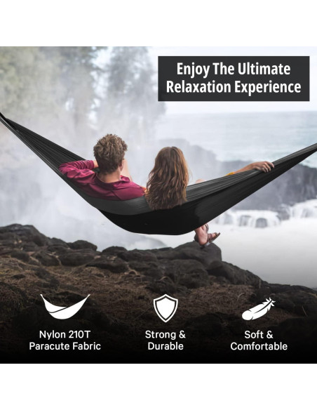 Hamaca Camping Vigel Doble XL 226kg Nylon Portátil