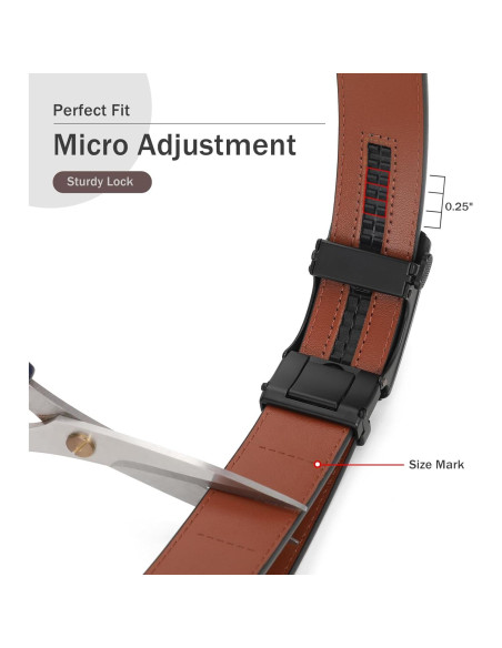 Cinturón Ratchet SANSTHS para Hombres 3,18 cm Ajustable