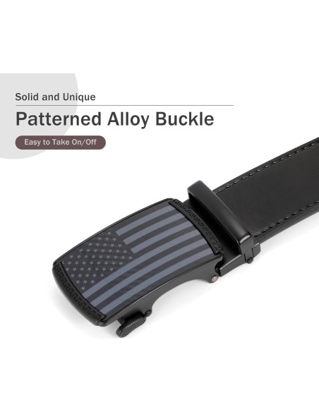 Cinturón Ratchet SANSTHS para Hombres 3,18 cm Ajustable