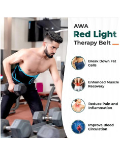 Cinturón de Terapia de Luz Roja AWA LX200 Alivio Dolor 2