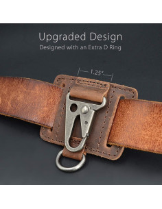 Soporte de llavero de cuero Diodrio con clip resistente 2