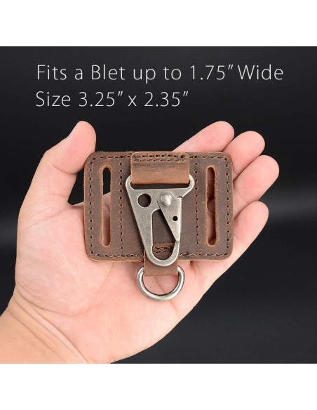 Soporte de llavero de cuero Diodrio con clip resistente