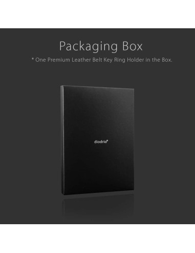 Soporte de llavero de cuero Diodrio con clip resistente