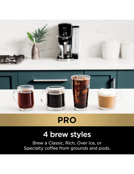 Cafetera Ninja DualBrew Pro CFP301 12 Tazas con Espumador