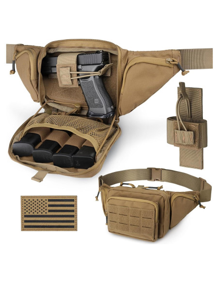 Mochila Táctica WYNEX WY-0238CB para Pistola CCW Marrón