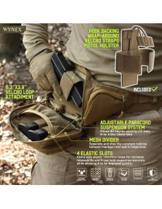 Mochila Táctica WYNEX WY-0238CB para Pistola CCW Marrón 2