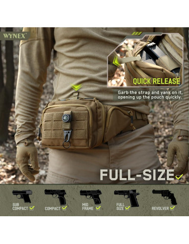 Mochila Táctica WYNEX WY-0238CB para Pistola CCW Marrón