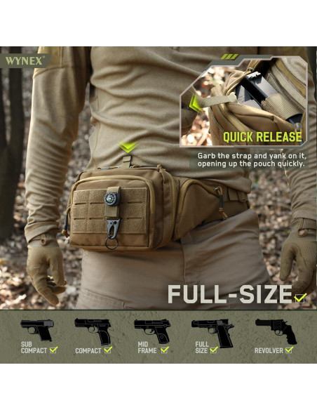 Mochila Táctica WYNEX WY-0238CB para Pistola CCW Marrón