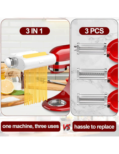 Accesorio 3 en 1 para Pasta KitchenAid TZCYOTO - Acero Inoxidable