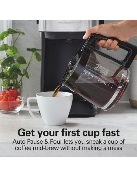Cafetera de Goteo Programable Hamilton Beach 12 Tazas Negra