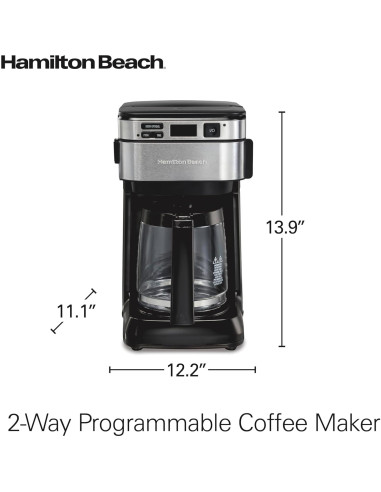 Cafetera de Goteo Programable Hamilton Beach 12 Tazas Negra