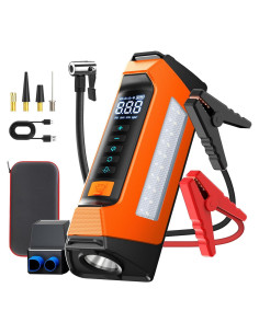 Arrancador de coche fmooostore PS-219 6000A con compresor