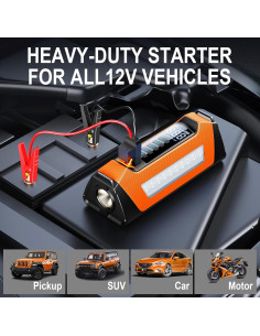 Arrancador de coche fmooostore PS-219 6000A con compresor 2