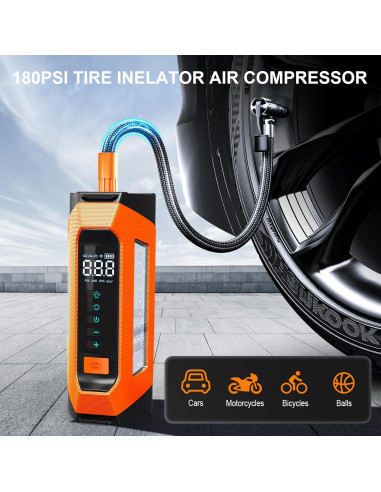 Arrancador de coche fmooostore PS-219 6000A con compresor