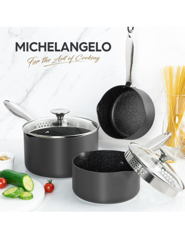 Juego de Cacerolas Antiadherentes MICHELANGELO 1.5-3L