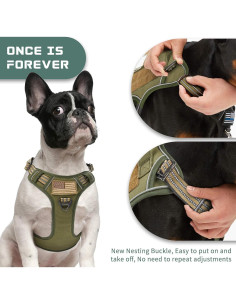 Arnés Táctico BUMBIN Verde M Ajustable Sin Tirones 2