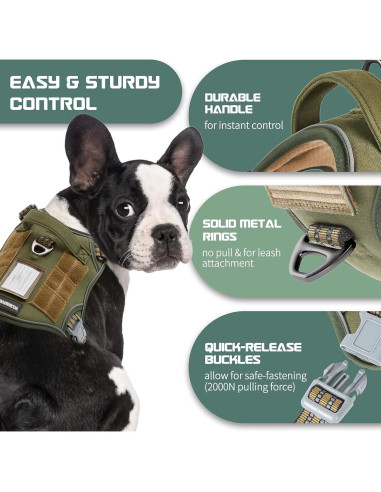 Arnés Táctico BUMBIN Verde M Ajustable Sin Tirones