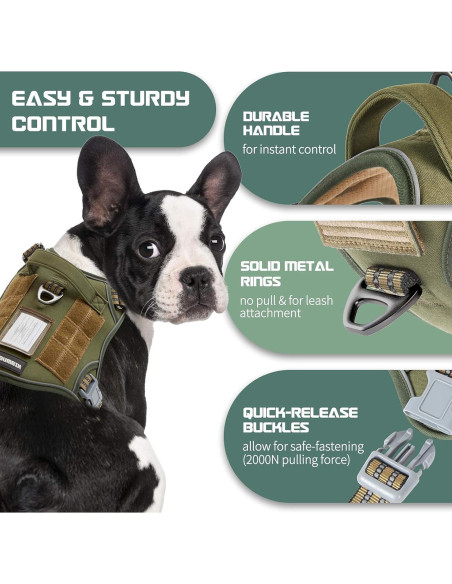 Arnés Táctico BUMBIN Verde M Ajustable Sin Tirones