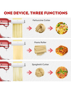 Accesorio de Pasta FOCOllK 3 en 1 para Batidora KitchenAid 2