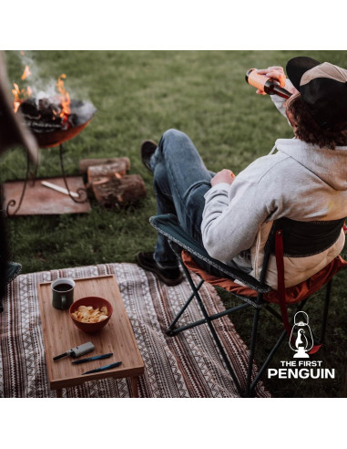 Estufa de Camping Dr.HOWS Portátil Butano 10,000 BTU Negra