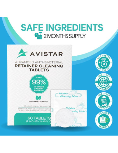 Tabletas Limpiadoras Avistar 60 Paquete - Cuidado Dental