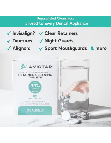 Tabletas Limpiadoras Avistar 60 Paquete - Cuidado Dental