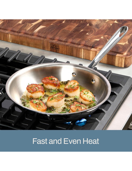 Sartén de Acero Inoxidable All-Clad D3 25.4 cm con Tapa